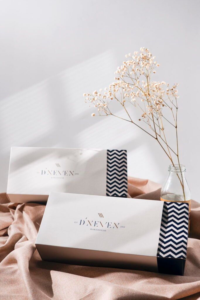 DNEVEN packaging displaying the brand name and identity