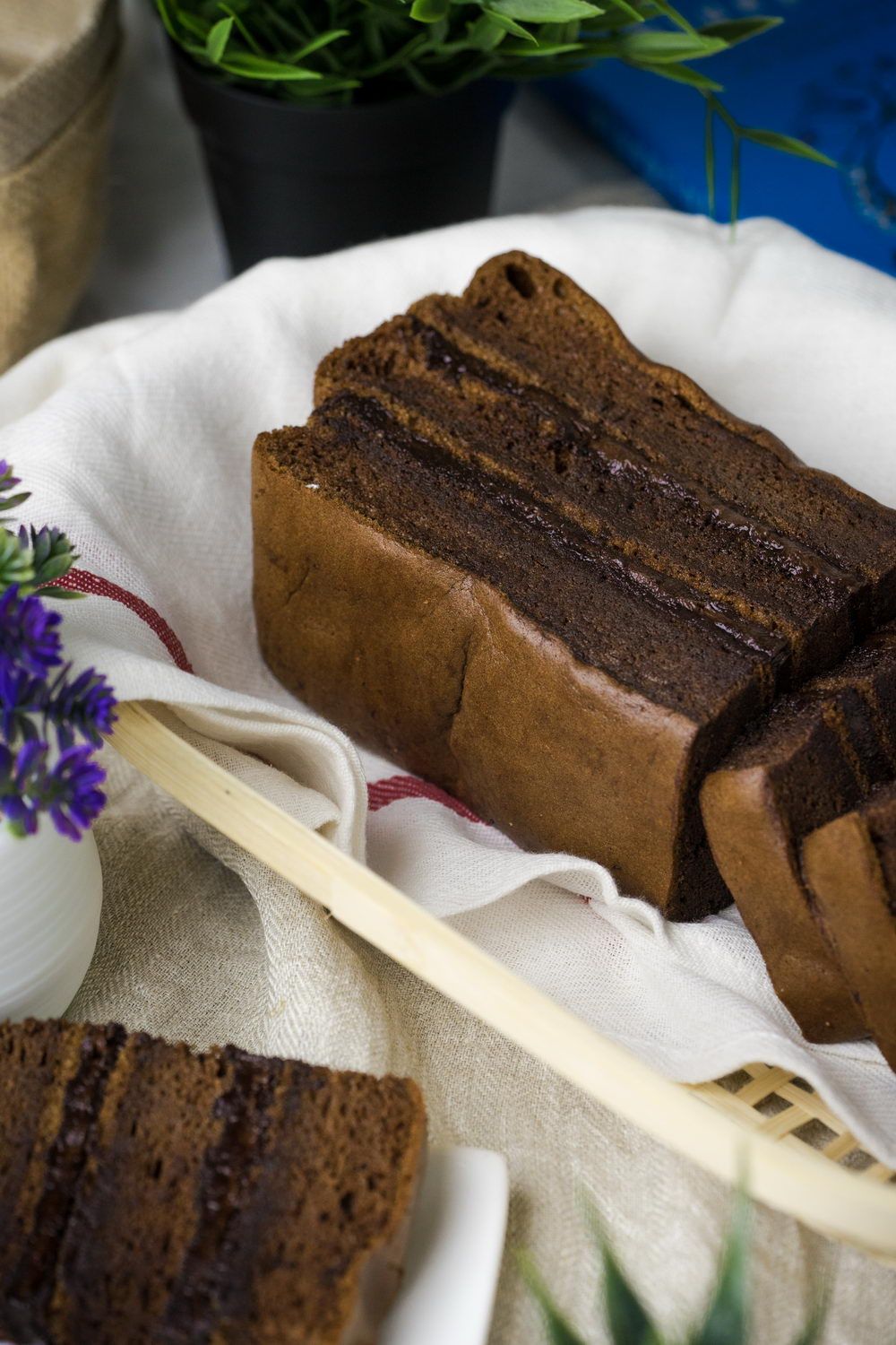 Slices of Triple Chocolate Spiku with chocolate layers 2