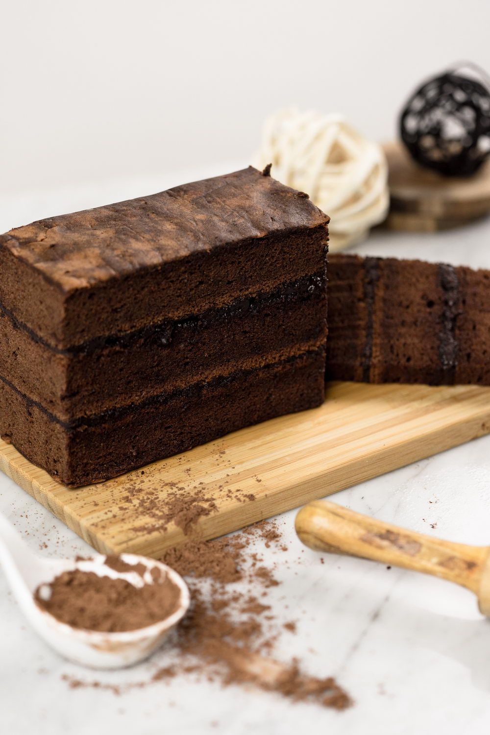 Slices of Triple Chocolate Spiku with chocolate layers 3