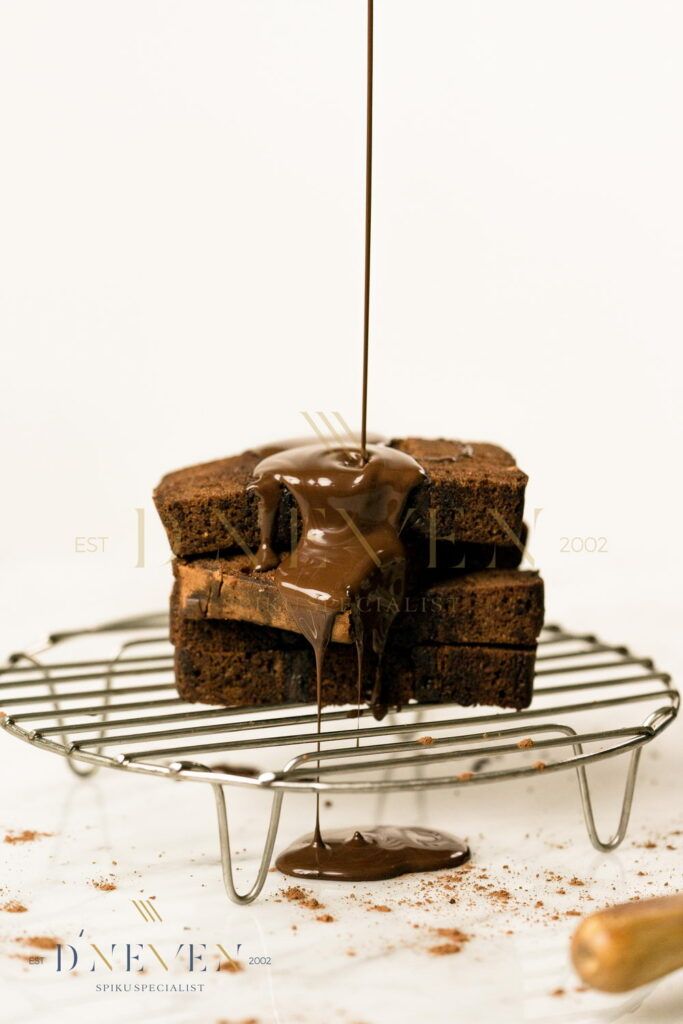 Slices of Triple Chocolate Spiku with chocolate layers